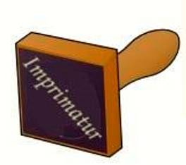 Imprimatur  - Meaning- Official approval of something, given by a person in a position of authority.