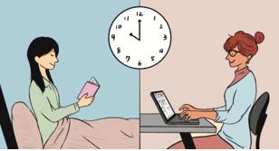 Asynchronous  - Meaning- Not existing or occurring at the same time.