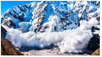 Avalanche  - Meaning- A sudden arrival or occurrence of something in overwhelming quantities.