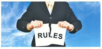 Flout  - Meaning- To show that you have no respect for a law, etc. by openly not obeying it.
