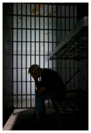 Incarceration  - Meaning- The state of being confined in prison.