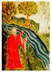 Allegorical - Meaning - Using characters or events as symbols to represent an idea or a quality, such as truth, evil, death, etc.