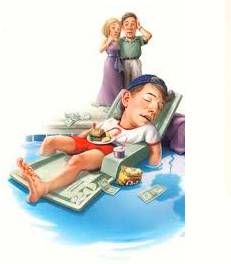 Squander  - Meaning- To waste money, time, etc. in a stupid or careless way.