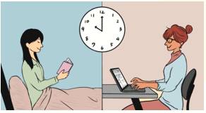 Asynchronous  - Meaning- Not existing or occurring at the same time.