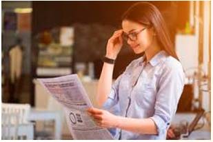 Perusal  - Meaning - The action of reading or examining something.