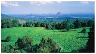 Hinterland  - The remote areas of a country away from the coast or the banks of major rivers.