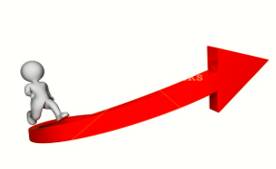 Ratchet  - To increase, or make something increase, repeatedly and by small amounts.