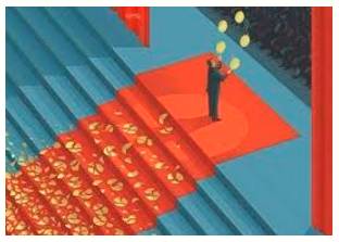 Denouement  - The outcome of a situation, when something is decided or made clear.