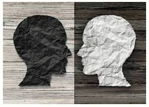 Juxtaposition  - The fact of two things being seen or placed close together with contrasting effect.