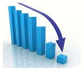 Dwindling  - Gradually diminishing in size, amount, or strength.