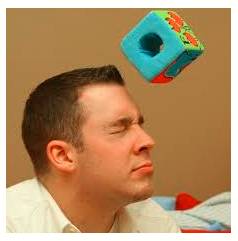 Flinch  - Avoid doing or becoming involved in (something) through fear or anxiety.