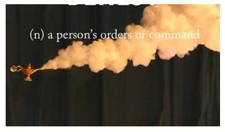 Behest  - A person’s orders or command.