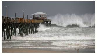 Surge  - A sudden large increase, typically a temporary one.
