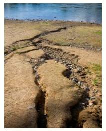 Erosion  - The gradual destruction or diminution of something.