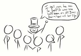 Regale  - Entertain or amuse (someone) with talk.