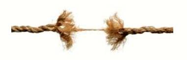 Unravel  - To start to fail or no longer stay together as a whole.