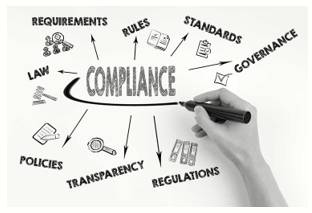 Compliance  - The practice of obeying rules or requests made by people in authority.