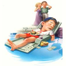 Squander  - To waste money, time, etc. in a stupid or careless way.