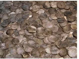 Hoard  - Accumulate (money or valued objects) and hide or store away.