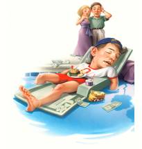 Squander  - To waste money, time, etc. in a stupid or careless way.