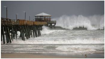 Surge  - A sudden large increase, typically a temporary one.