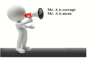 Smear  - Damage the reputation of (someone) by false accusations.