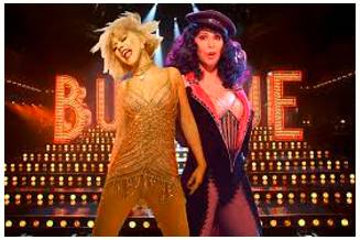 Burlesque  - An absurd or comically exaggerated imitation of something, especially in a literary or dramatic work.