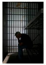 Incarceration  - The state of being confined in prison.