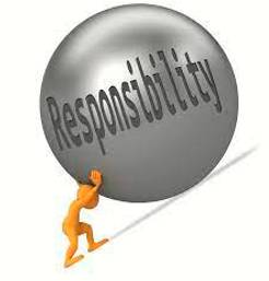 Saddle  - Burden (someone) with an onerous responsibility or task.