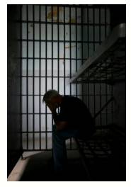 Incarceration  - The state of being confined in prison.