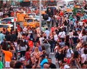 Hubbub  - A busy, noisy situation.