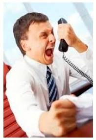 Disgruntled  - Angry or dissatisfied.