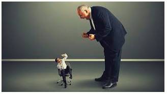 Browbeat  - Intimidate (someone), typically into doing something, with stern or abusive words.