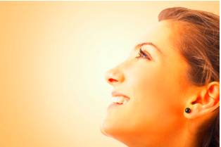 Radiant  - Showing great happiness, love or health