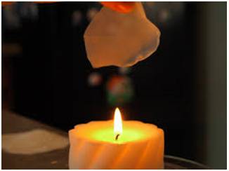 Singe  - Burn (something) superficially or lightly.