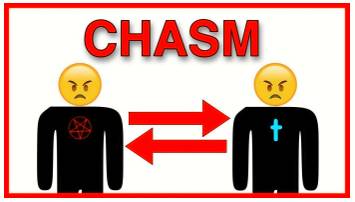 Chasm  - A profound difference between people, viewpoints, feelings, etc.