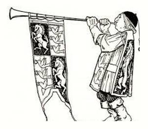 Herald  - To say in public that somebody/something is good or important.