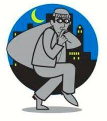Furtive  - Attempting to avoid notice or attention, typically because of guilt or a belief that discovery would lead to trouble.