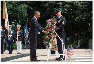 Commemorate  - Mark or celebrate (an event or person) by doing or producing something.
