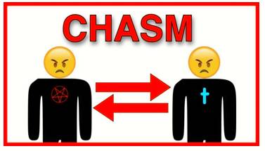 Chasm  - A profound difference between people, viewpoints, feelings, etc.