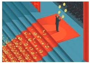 Denouement  - The outcome of a situation, when something is decided or made clear.
