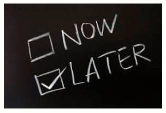 Back-Burner  - Postpone consideration of or action on.