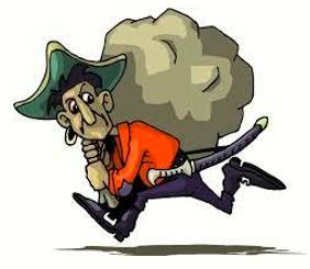 Plunder  - Steal goods from (a place or person), typically using force and in a time of war or civil disorder.