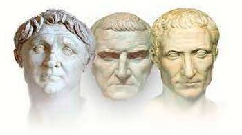 Triumvirate  - A group of three powerful or notable people or things.