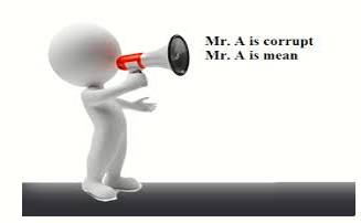 Smear  - Damage the reputation of (someone) by false accusations.