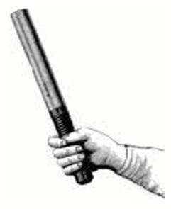Cudgel  - A short, thick stick used as a weapon.