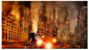 Apocalypse  - An event involving destruction or damage on a catastrophic scale.