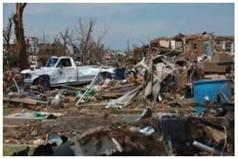 Catastrophe  - An event causing great and usually sudden damage or suffering.