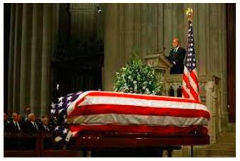 Eulogy  - A speech or piece of writing that praises someone or something highly, especially a tribute to someone who has just died.