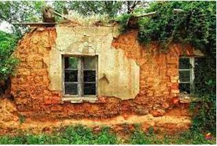 Dilapidated  - (of a building or object) in a state of disrepair or ruin as a result of age or neglect.